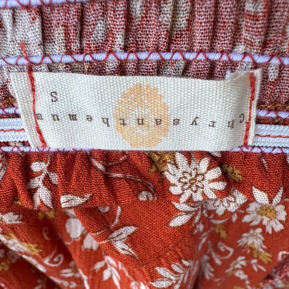 Anthropology Chrysanthemum WideLeg Romper Jumpsuit Tangerine - 0393 - Picture 5 of 6